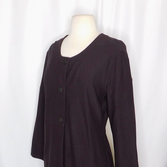 EILEEN FISHER Brown Knit Duster Cardigan Sweater Blazer Lagenlook Small - Picture 6 of 12